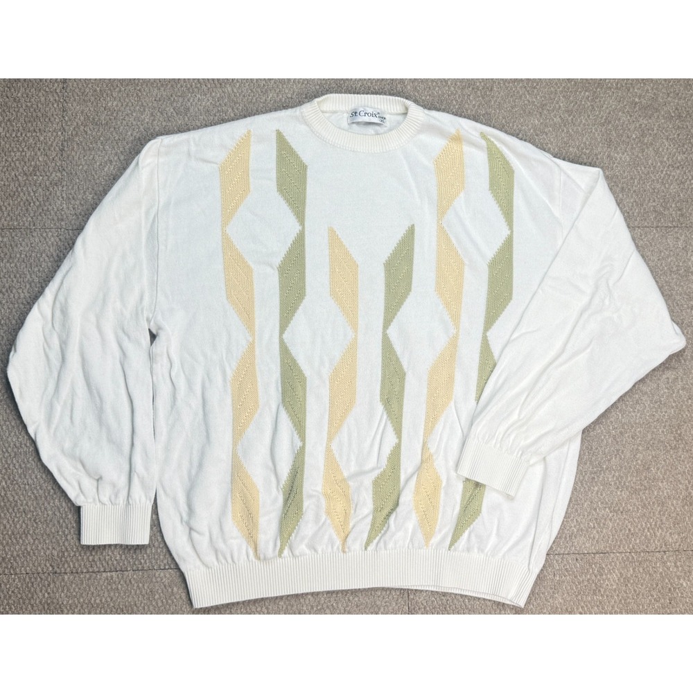 St. Croix Shop Men's Vtg Made In USA‎ Long Sleeve Sweater Size XL